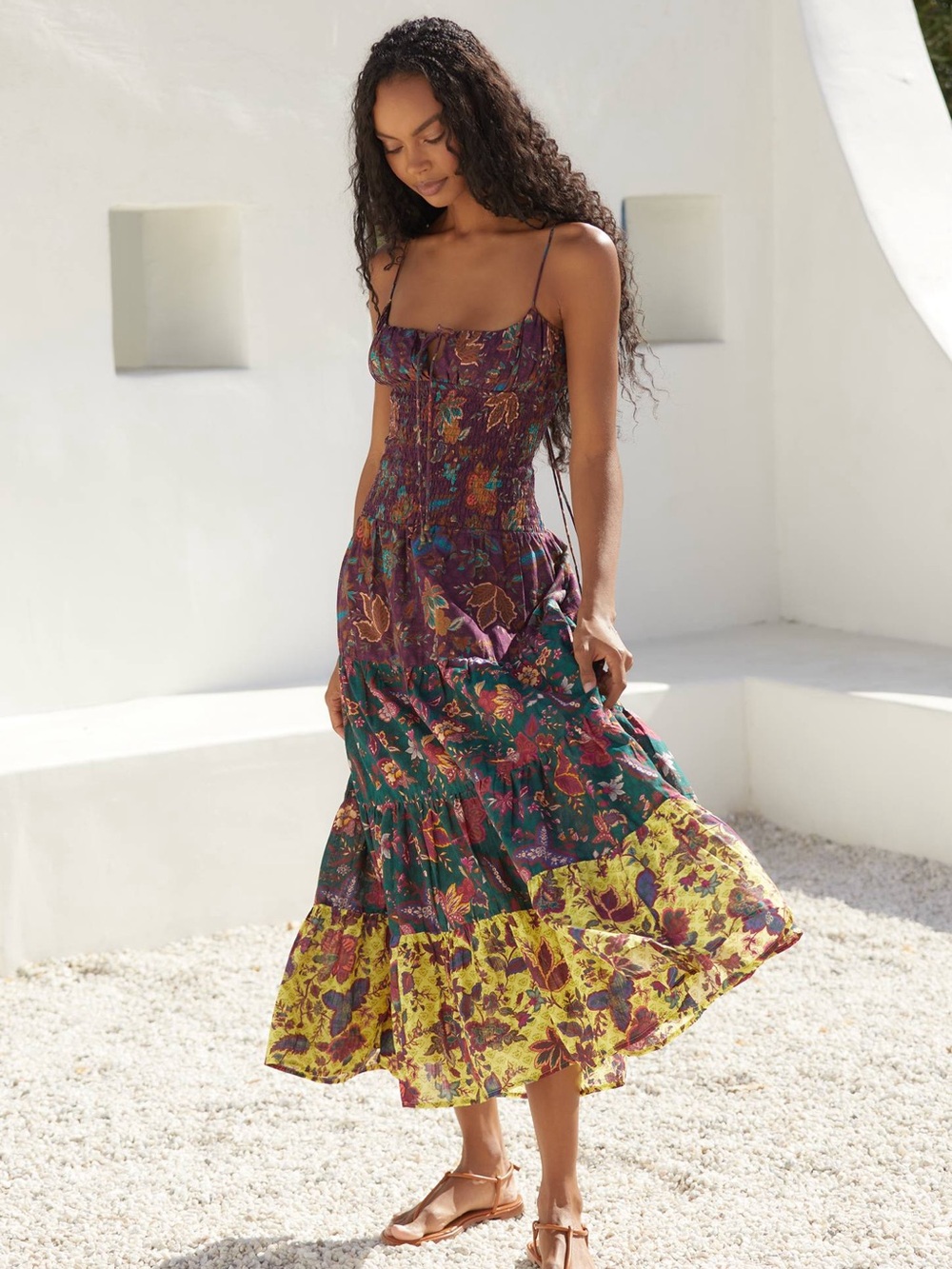 Anthropologie Josephine Smocked Drop/Waist Dress size Medium